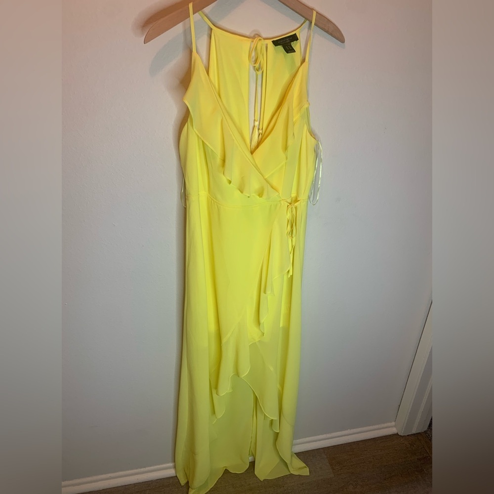 Yellow Ruffled Maxi Dress